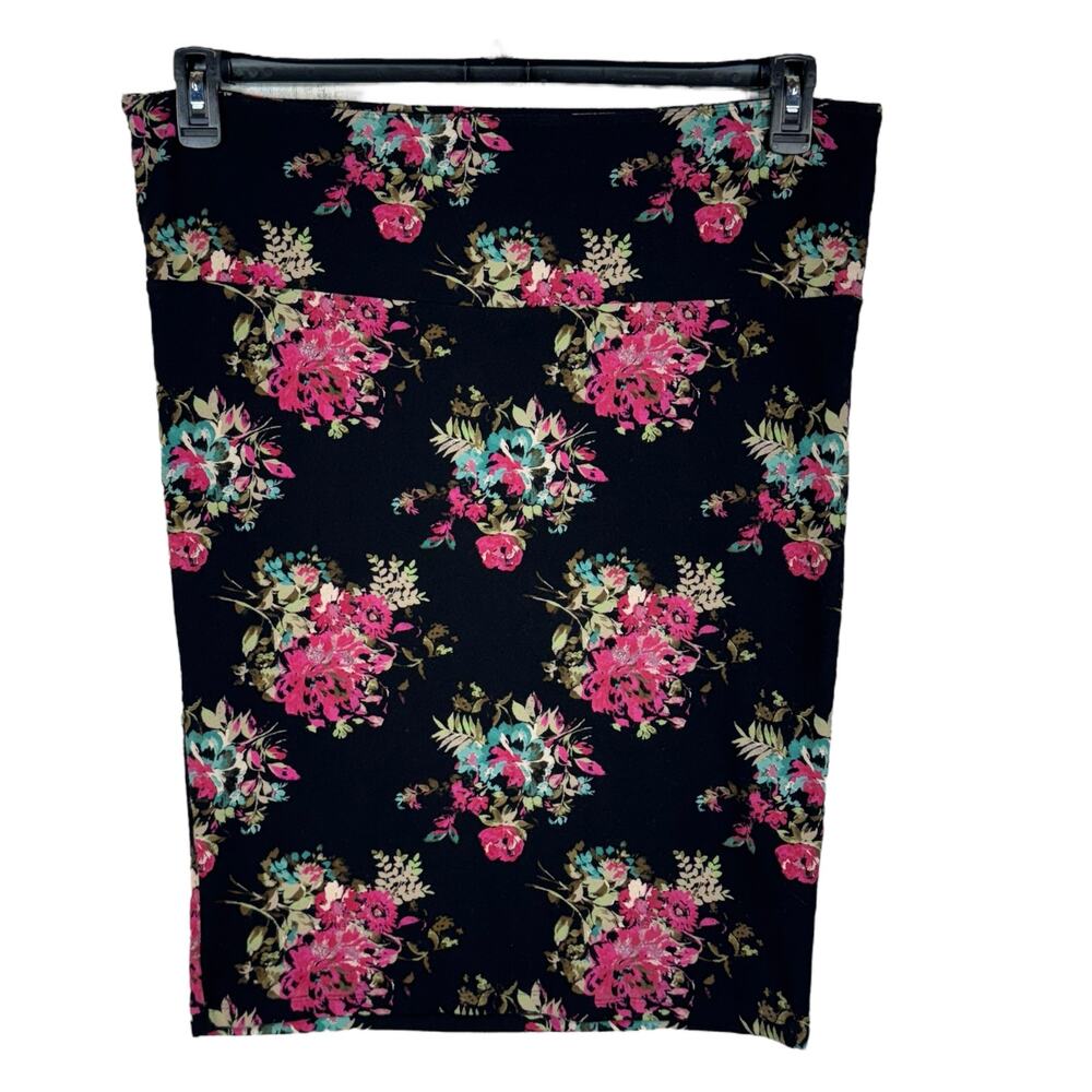 Torrid SZ 2 (2X-Large) Pencil Skirt Floral Stretch Pull-On Knee Length Multi